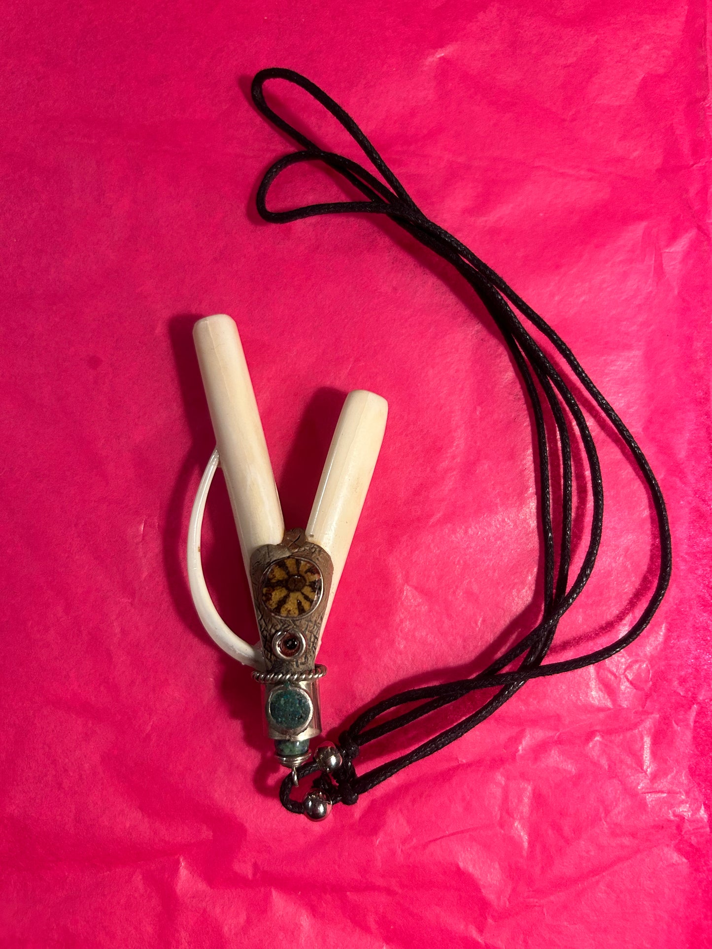 Kuripe with Necklace (Crystal & Porcupine needle Variants)