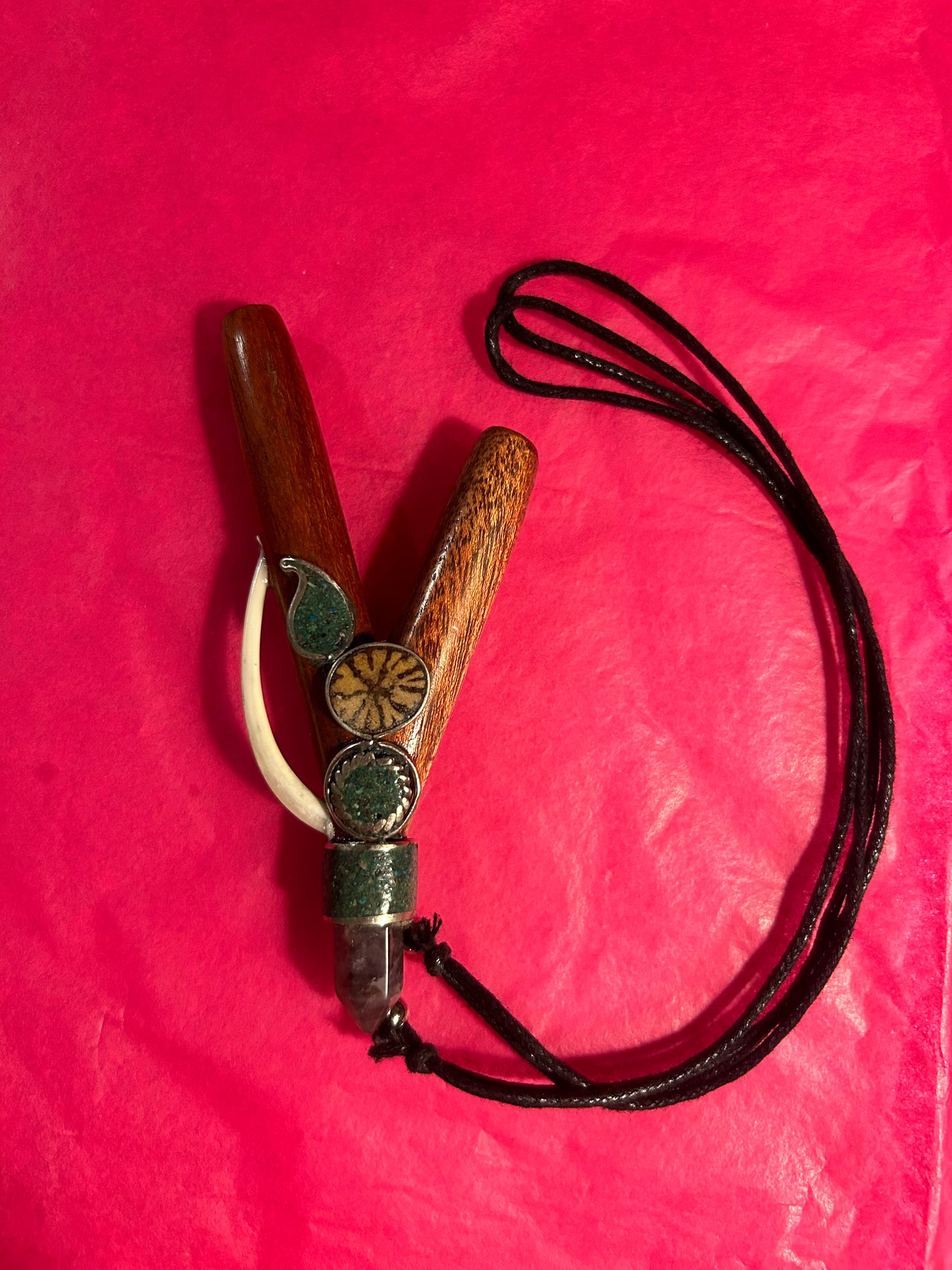 Kuripe with Necklace (Crystal & Porcupine needle Variants)