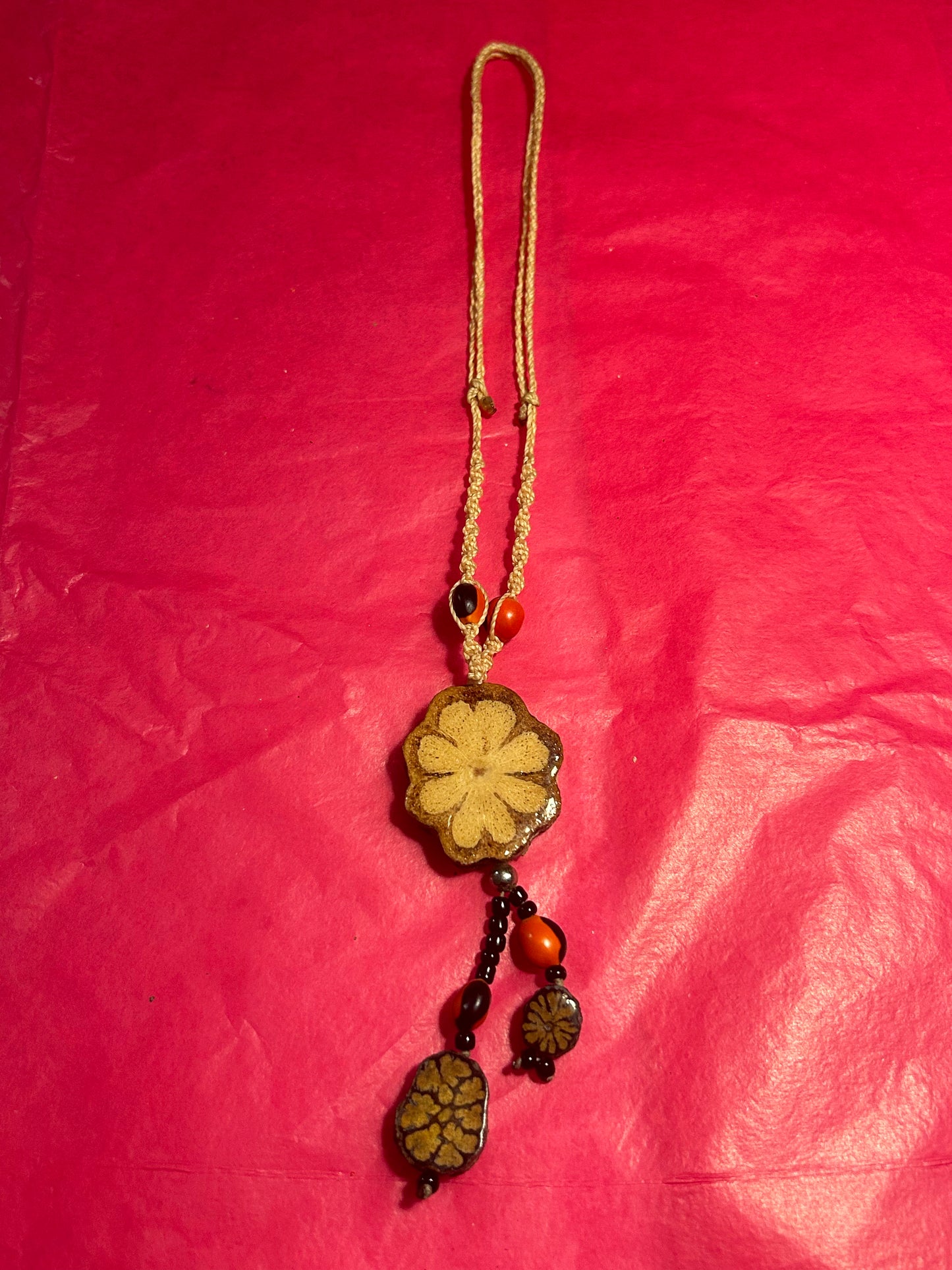 Ayahuasca Hemp String Necklace (Medium Size)