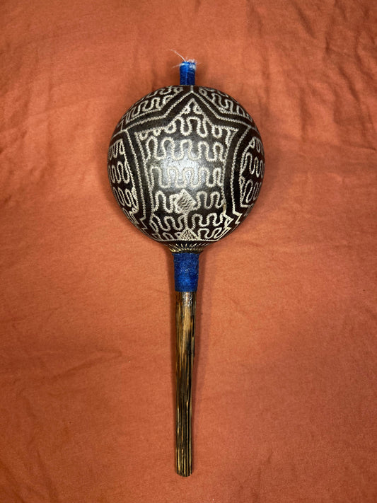 Authentic Shipibo Handcrafted Rattle (Large - ICARO)