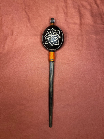 Authentic Shipibo Handcrafted Rattle (Medium Hummingbird/Flower)
