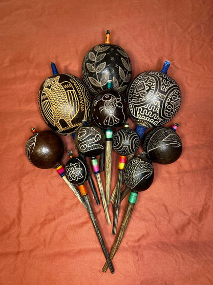 Authentic Shipibo Handcrafted Rattle (Small "Icaro")